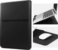 14 Inch Laptop Sleeve Case Leather Bag with Stand Compatible with Mac Pro 14 2021/ASUS Vivobook 14/HP Pavilion X360/Ideapad 14/Dell HP ASUS Acer Huawei Matebook 14'' PC, Black